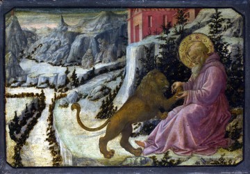  Filipp Pintura - LIPPI Fra Filippo San Jerónimo y el Panel de la Predela del León